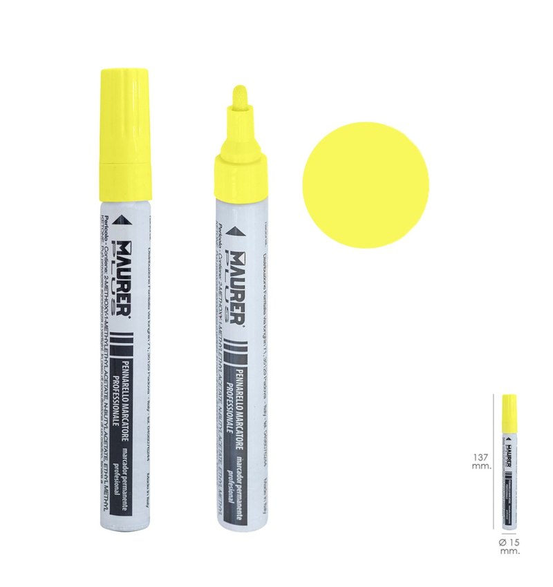 Rotulador Marcador Obra Profesional Pintura Permanente Amarillo