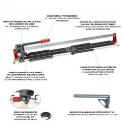 Corta Azulejos Wolfpack Profesional Base Aluminio 1200 mm. Azulejos Grandes