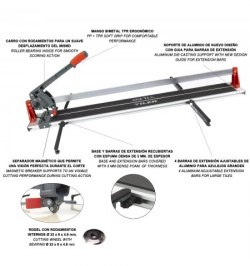 Corta Azulejos Wolfpack Profesional Base Aluminio 1200 mm. Azulejos Grandes