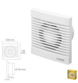 Extractor Humos Baño 13 Watt. Salida Ø 98 mm.