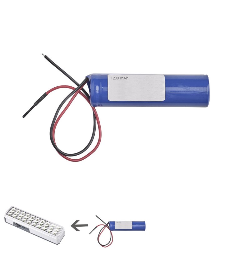 Recambio Bateria Litio Para Linterna Led Emergencia