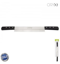 Cuchillo Grenoble Quesero 2 Mangos Hoja Acero Inoxidable 25 cm. Negro