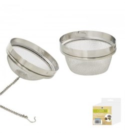 Bola Malla Para Especias / Te  / Legumbres Acero Inoxidable Ø 9 cm. Con Cadena