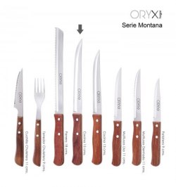 Cuchillo Montana Cocina Hoja Acero Inoxidable 15 cm. Mango Madera