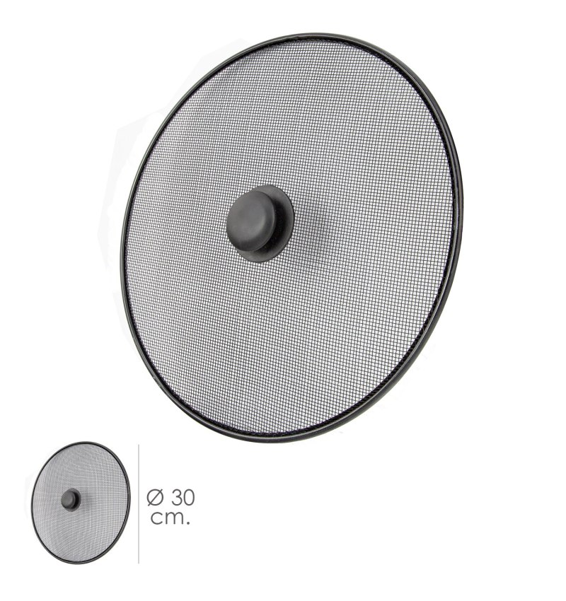 Tapa Anti Salpicaduras Sarten Acero Ø 30 cm. Negro.