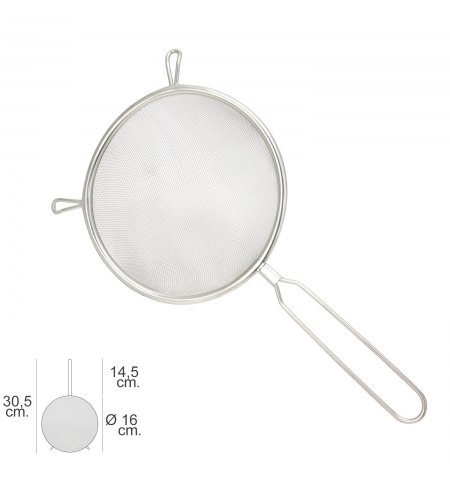 Colador Acero Inoxidable Basic Ø 16 x 30,5 (Alt.) cm.