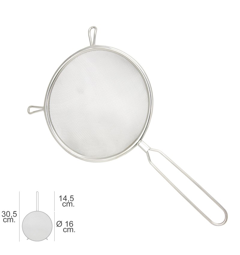 Colador Acero Inoxidable Basic Ø 16 x 30,5 (Alt.) cm.