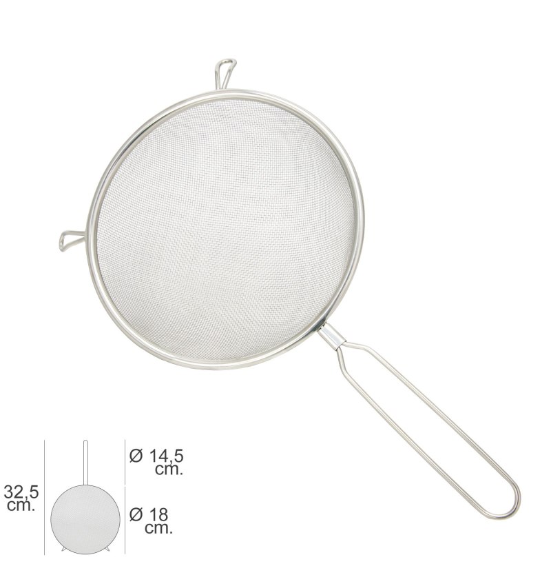 Colador Acero Inoxidable Basic Ø 18 x 32,5 (Alt.) cm.