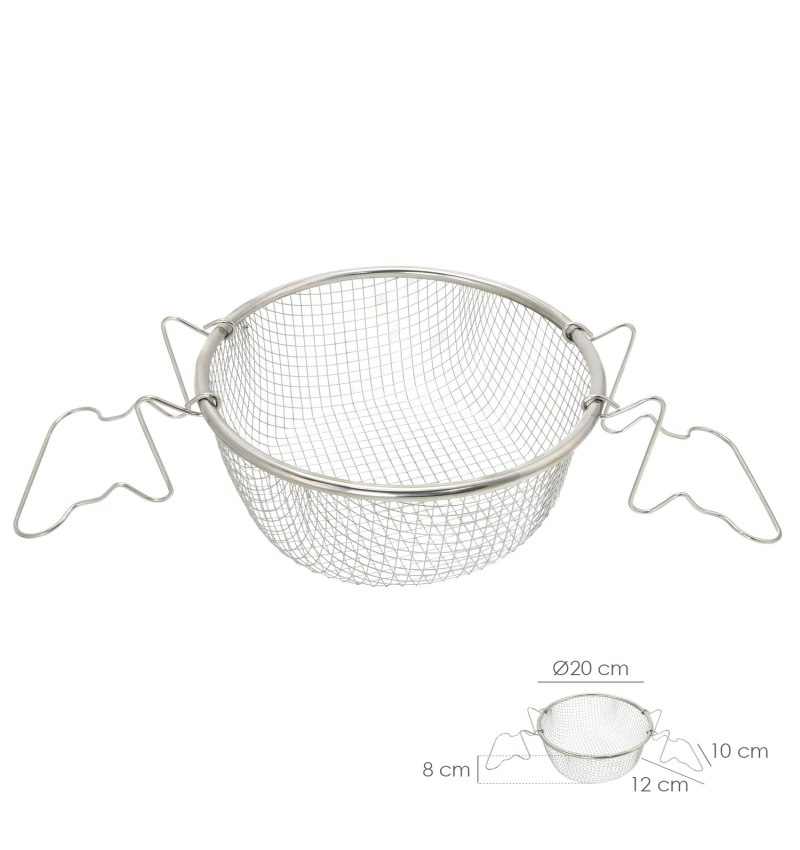 Cesta Freir Acero Inoxidable Con Asas Ø 20 cm.
