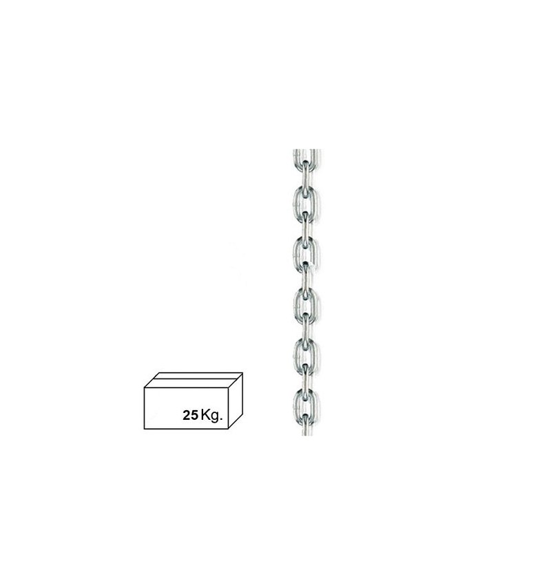 Cadena Zincada  4 mm. (Caja 25 kg.)