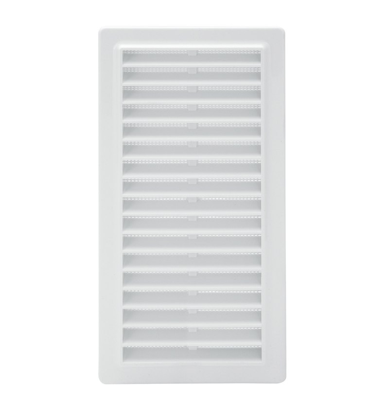 Rejilla Plastico Empotrar Con Malla Posterior 25x12 cm.