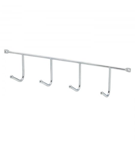 Percha Acero Inoxidable Cuatro Ganchos 29,5 cm.