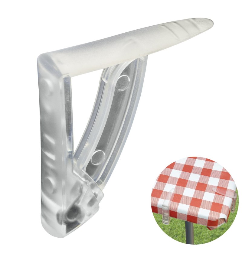 Sujeta Manteles Transparentes Con Muelle Extrafuerte 4 Piezas