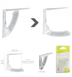 Sujeta Manteles Transparentes Con Muelle Extrafuerte 4 Piezas