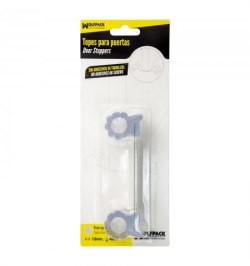 Tope Sujeta Puerta Goma Transparente 13 cm.
