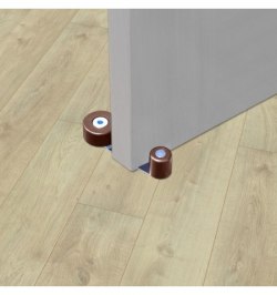 Tope Puerta Con Retenedor Metalico / Goma Marron