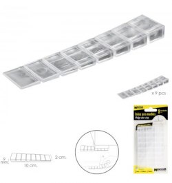Cuñas Calza Muebles Ajustable / Recortable Transparente (Blister 9 Piezas)