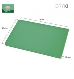 Tabla Cortar Polietileno 35x25x1,5 cm.  Color Verde