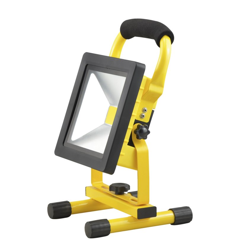 Foco Led Recargable 20 Watt. Luz Blanca 4000º K  IP 65 800 Lumenes Con Asa de Transporte