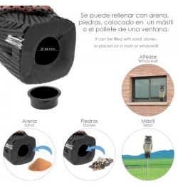 Buho Ahuyentador de Pajaros / Aves Con Cabeza Giratoria 40 cm.