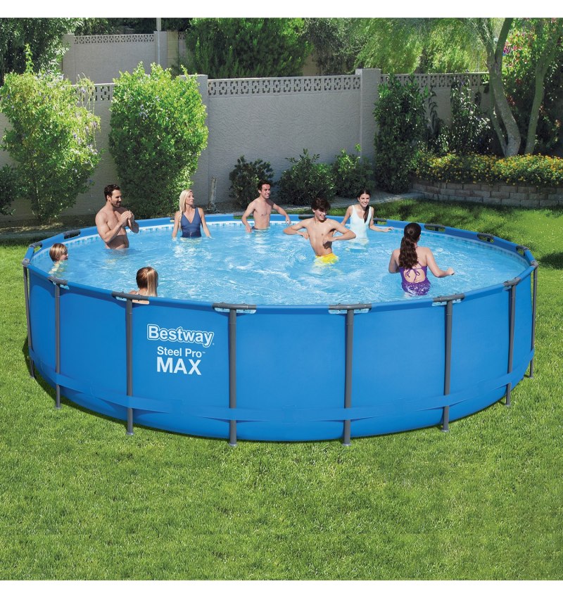 Piscina Redonda Con Depuradora Estructura Metalica Ø 549x122 cm.