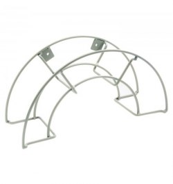 Soporte Manguera Pared Metalica 1/2 Luna Color Gris