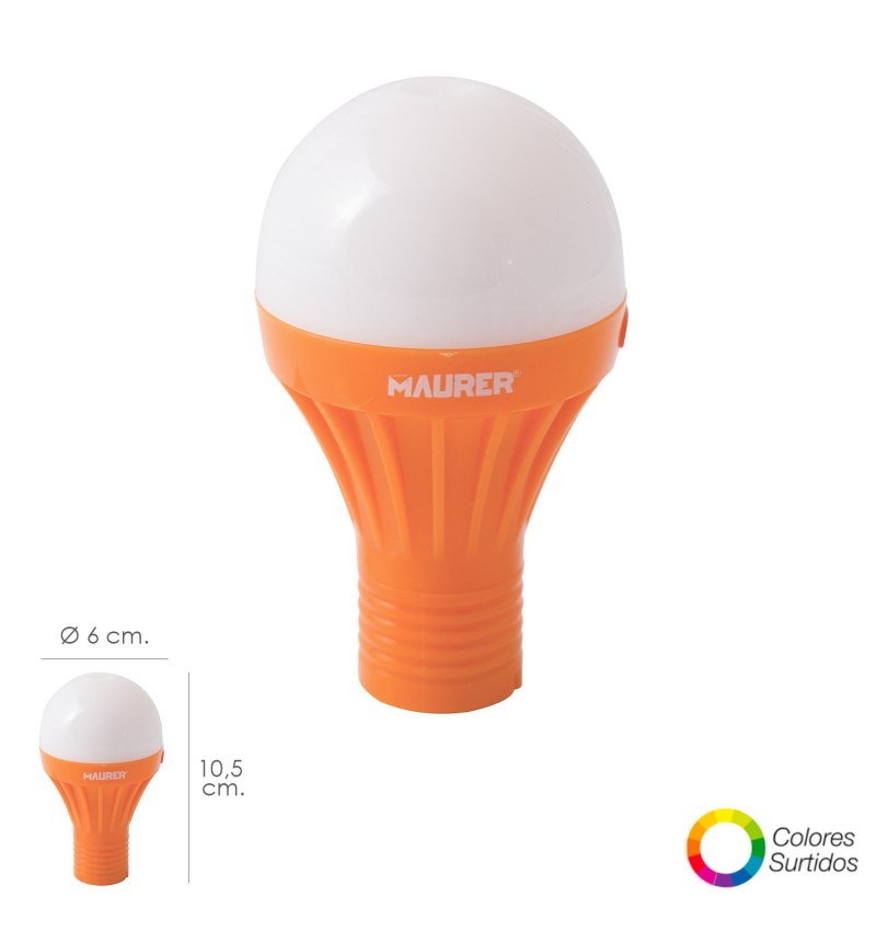 Linterna Led Forma de Bombilla 1 W.Con Iman en la Base