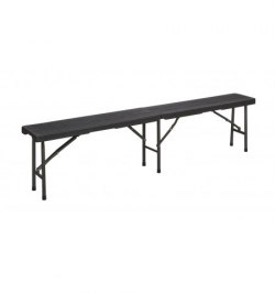 Banco Plegable Gris Antacita 180x28x43cm.