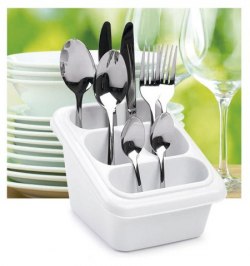 Escurrecubiertos Plástico Con Bandeja Antigoteo.