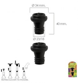 Tapon De Vacio Para Vino Uso Con Bomba Exterior