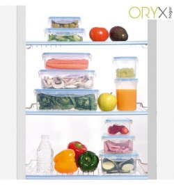 Recipiente Hermetico Plastico Rectangular 240 ml. 12.5x8.5x4.5 (Alt.) cm.