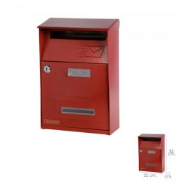 Buzon Maurer Exterior 22 x 33 x 11 (alt) cm. Color Rojo