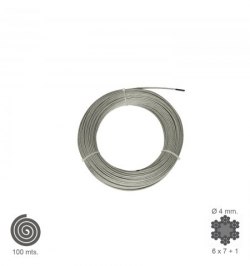 Cable Galvanizado   4  mm. (Rollo 100 Metros) No Elevacion