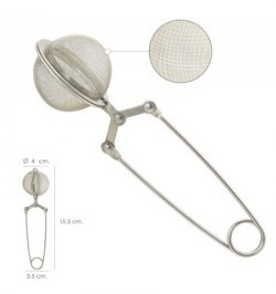 Bola De Te Acero Inoxidable Filtro De Malla Ø 4 cm. Con Pinza