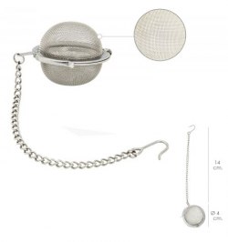 Bola De Te Acero Inoxidable Filtro De Malla Ø 4 cm. Con Cadena