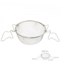 Cesta Freir Acero Inoxidable Con Asas Ø 20 cm.