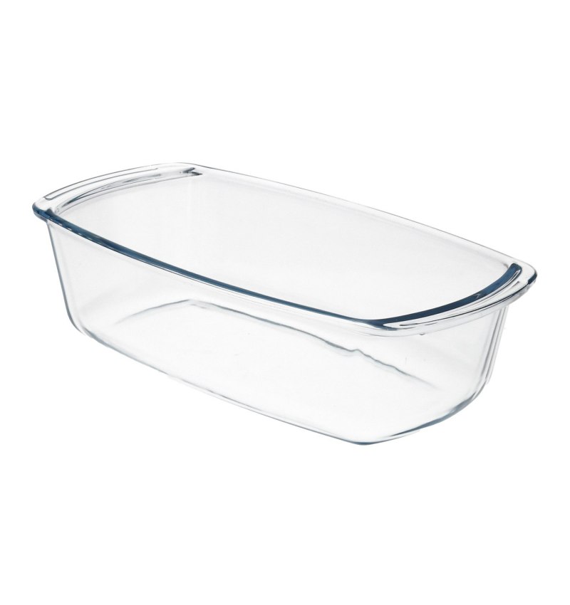 Fuente Cristal Para Horno, 1.5 Litros, Molde Especial Reposteria, 27x14x7 cm.