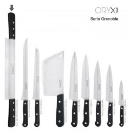 Cuchillo Grenoble Quesero 2 Mangos Hoja Acero Inoxidable 25 cm. Negro