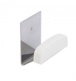 Colgador Percha Adhesivo Acero Inoxidable Color Metalizado / Blanco Colgador Percha Adhesivo Acero Inoxidable Color Metalizado / Blanco