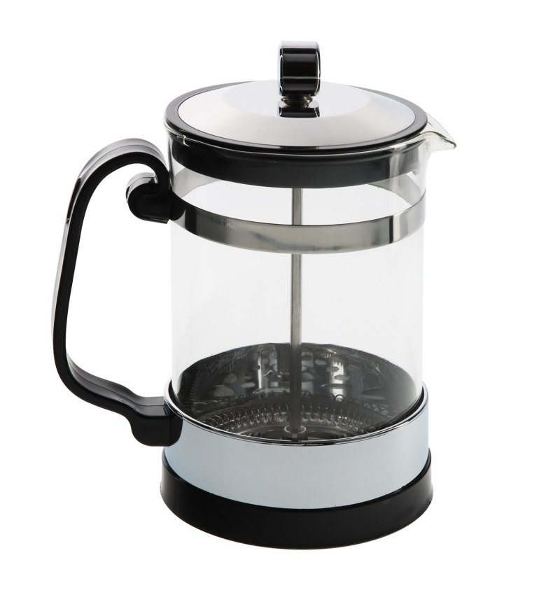 Cafetera Francesa De Cristal Y Acero Inoxidable, Con Embolo,  Capacidad De 800 ml