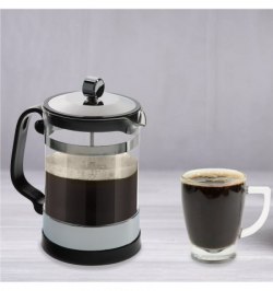 Cafetera Francesa De Cristal Y Acero Inoxidable, Con Embolo,  Capacidad De 800 ml