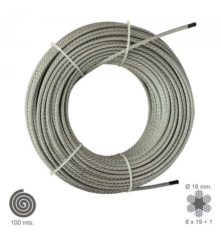Cable Galvanizado  16  mm. (Rollo 100 Metros) No Elevacion