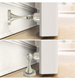 Tope Puerta Retenedor Magnetico Extrafuerte Acero Inoxidable Para Pared y Suelo