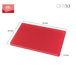 Tabla Cortar Polietileno 30x20x1,5 cm.  Color Rojo