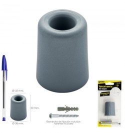 Tope Grande Para Puerta Amortiguacion Extrafuerte Ø 38 x 50 mm