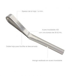 Descamador Pescado Profesional Acero Inoxidable 250 mm.