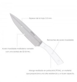 Cuchillo Alaska Verduras Hoja Acero Inoxidable 16 cm. Blanco Cuchillo Alaska Verduras Hoja Acero Inoxidable 16 cm. Blanco