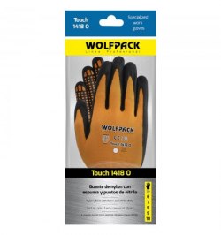 Guante Nylon Con Palma En Foam y Puntos Nitrilo Touch 8" (Par)
