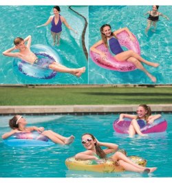 Flotador Rosco Purpurina Colores Surtidos Ø 91 cms.