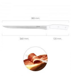 Cuchillo Alaska Jamonero Hoja Acero Inoxidable 26 cm. Blanco